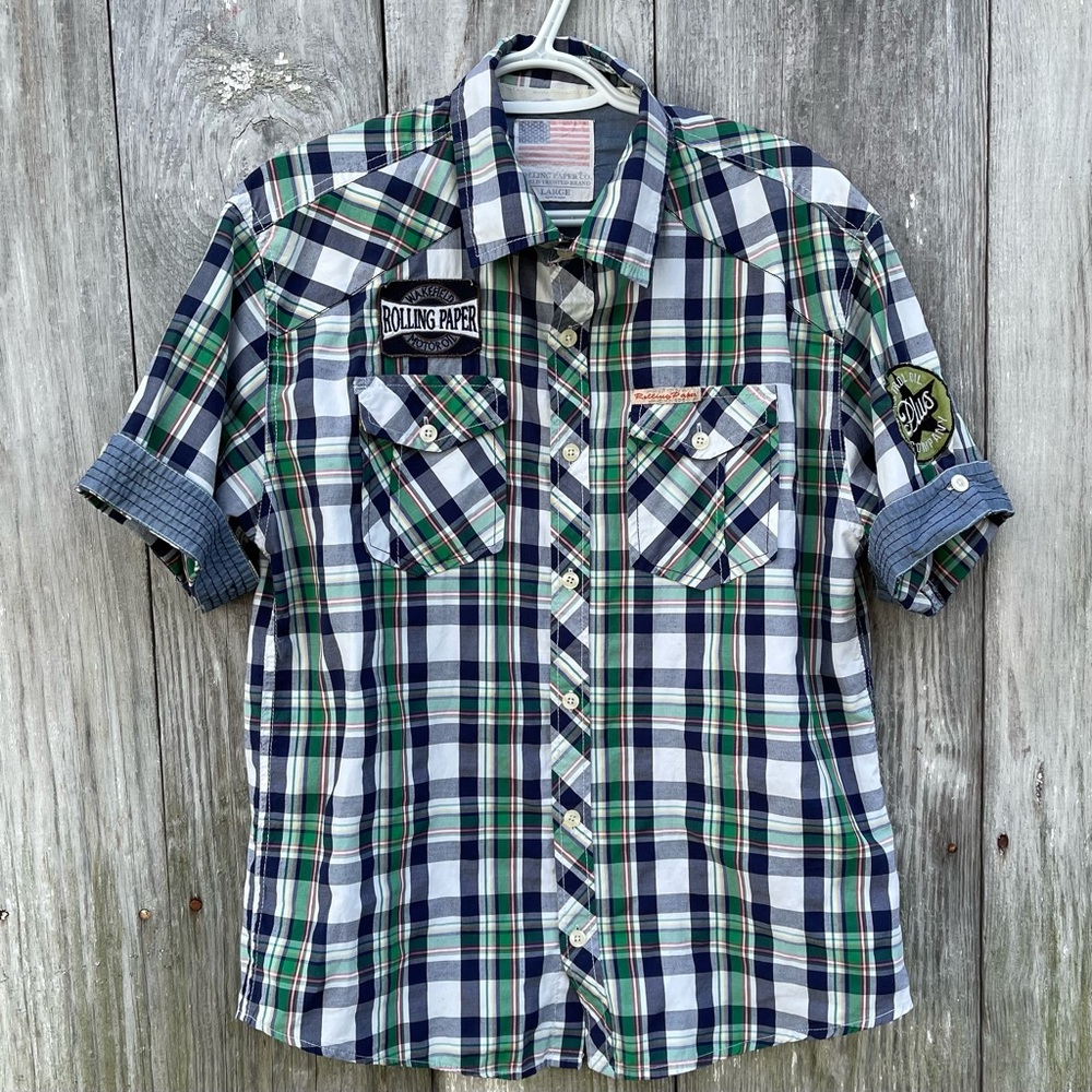 The Rolling Paper Company Button Down Shirt Size L